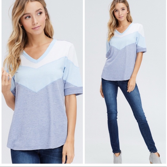 Tops - *One Left * Color Block Top